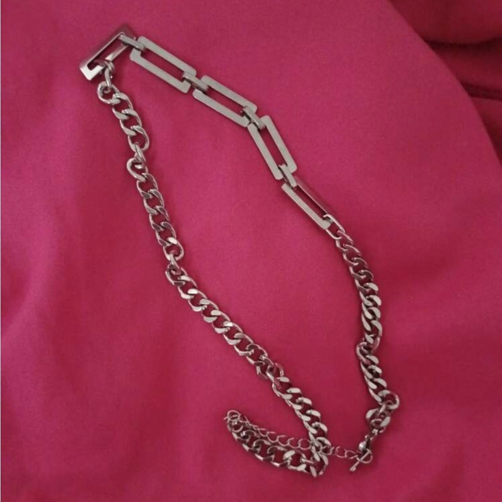 Stainless steel Chunky Cuban Necklace Half link Unisex Mens Womens Jewelry - Picture 3 of 7